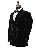 Load image into Gallery viewer, Men Green Smoking Jacket Wedding Party Wear Blazer - TrendsfashionIN
