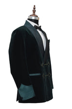 Load image into Gallery viewer, Men Green Smoking Jacket Dinner Party Wear Wedding Blazer - TrendsfashionIN
