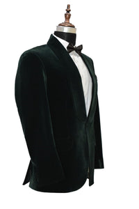 Men Green Smoking Jacket Dinner Party Wear Blazer - TrendsfashionIN