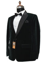 Load image into Gallery viewer, Man Green Smoking Jacket Dinner Party Wear Coat
