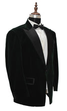 Load image into Gallery viewer, Men Green Smoking Jacket Dinner Party Wear Coat - TrendsfashionIN
