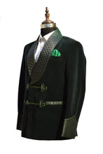 Load image into Gallery viewer, Men Green Smoking Jacket Dinner Party Wear Blazer - TrendsfashionIN
