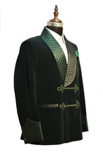 Load image into Gallery viewer, Men Green Smoking Jacket Dinner Party Wear Blazer - TrendsfashionIN
