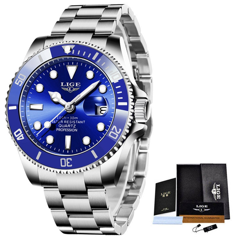 Men Sport Watches 30ATM Waterproof Date Clock - TrendsfashionIN