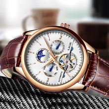 Load image into Gallery viewer, Relogio Masculin LIGE New Mens Watches Top Brand Luxury Automatic Mechanical Watch Men Leather Waterproof Watch Week Clock+Boxo
