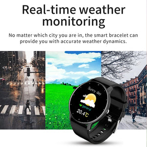 New Smart Watch Men Full Touch Screen Sport Fitness Watch IP67 Waterproof Bluetooth For Android ios smartwatch Men+box