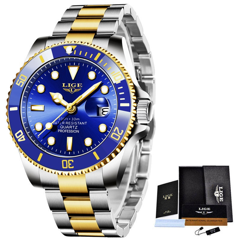 Men Sport Watches 30ATM Waterproof Date Clock - TrendsfashionIN