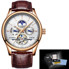 Load image into Gallery viewer, Relogio Masculin LIGE New Mens Watches Top Brand Luxury Automatic Mechanical Watch Men Leather Waterproof Watch Week Clock+Boxo
