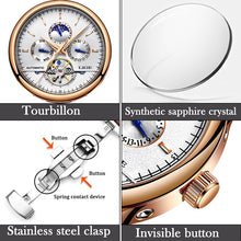 Load image into Gallery viewer, Relogio Masculin LIGE New Mens Watches Top Brand Luxury Automatic Mechanical Watch Men Leather Waterproof Watch Week Clock+Boxo
