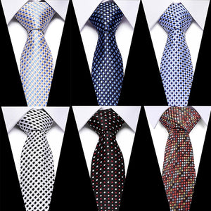 Men's Accessories Striped  Plaid Pattern Business Silk Tie Necktie