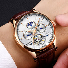 Load image into Gallery viewer, Relogio Masculin LIGE New Mens Watches Top Brand Luxury Automatic Mechanical Watch Men Leather Waterproof Watch Week Clock+Boxo
