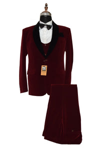 Special Gift For Him Man Suits Wedding Party Wear Velvet Suits