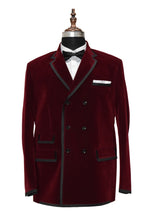 Load image into Gallery viewer, Men Maroon Smoking Jacket Dinner Party Wear Coats
