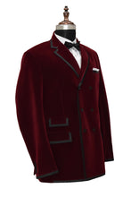 Load image into Gallery viewer, Men Maroon Smoking Jacket Dinner Party Wear Coats
