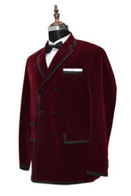 Load image into Gallery viewer, Men Maroon Smoking Jacket Dinner Party Wear Coats
