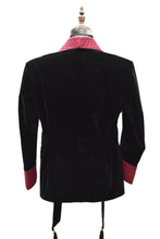 Load image into Gallery viewer, Men Black Smoking Jacket Dinner Party Wear Coat - TrendsfashionIN

