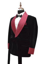 Load image into Gallery viewer, Men Black Smoking Jacket Dinner Party Wear Coat - TrendsfashionIN
