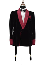 Load image into Gallery viewer, Men Black Smoking Jacket Dinner Party Wear Coat - TrendsfashionIN
