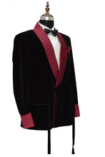 Load image into Gallery viewer, Men Black Smoking Jacket Dinner Party Wear Coat - TrendsfashionIN
