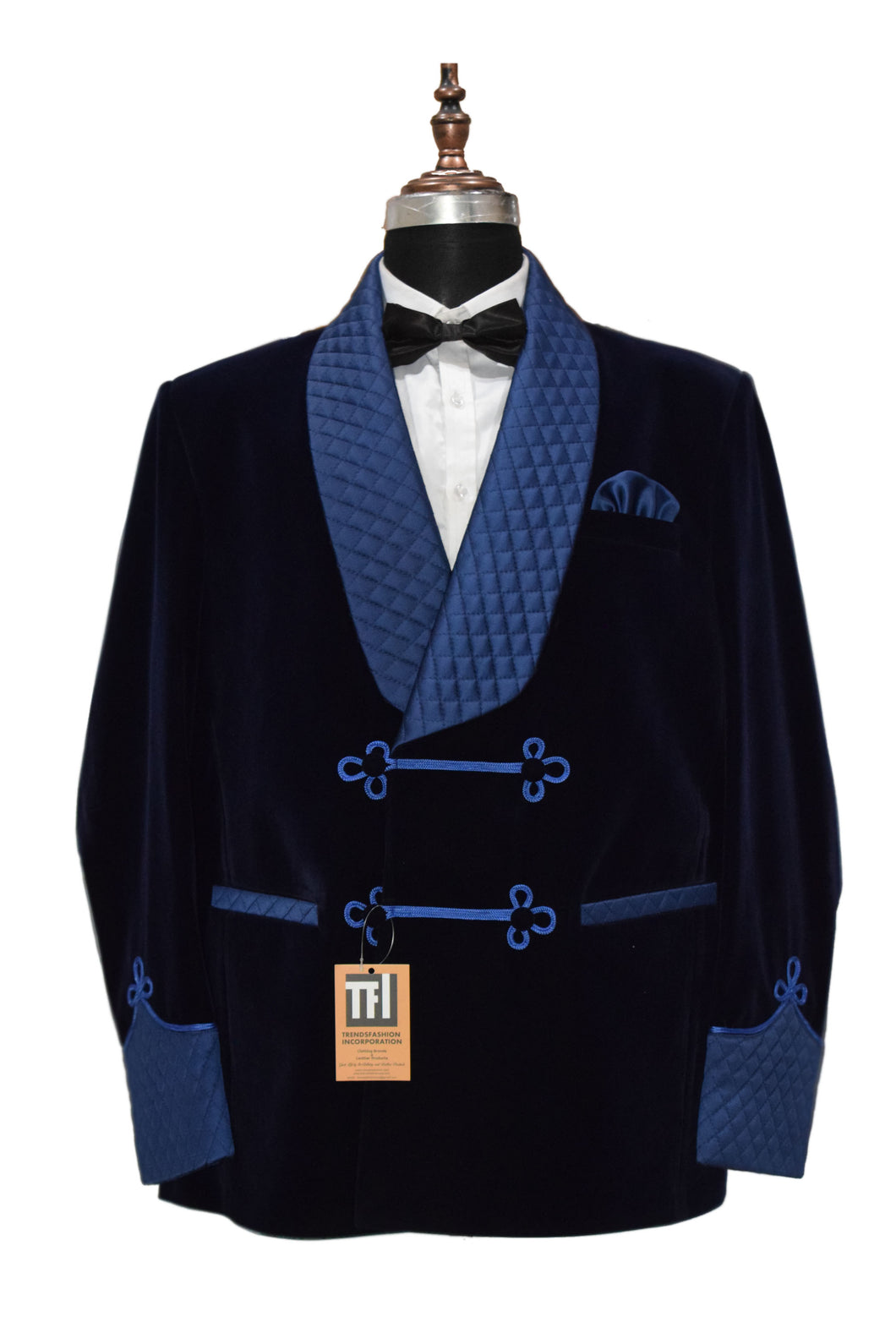 Man Navy Blue Smoking Jackets Dinner Party Wear Coat