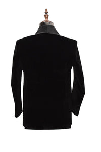 Men Black Smoking Jacket Dinner Party Wear Blazer - TrendsfashionIN