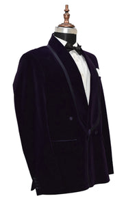 Men Purple Smoking Jacket Dinner Party Wear Coats - TrendsfashionIN