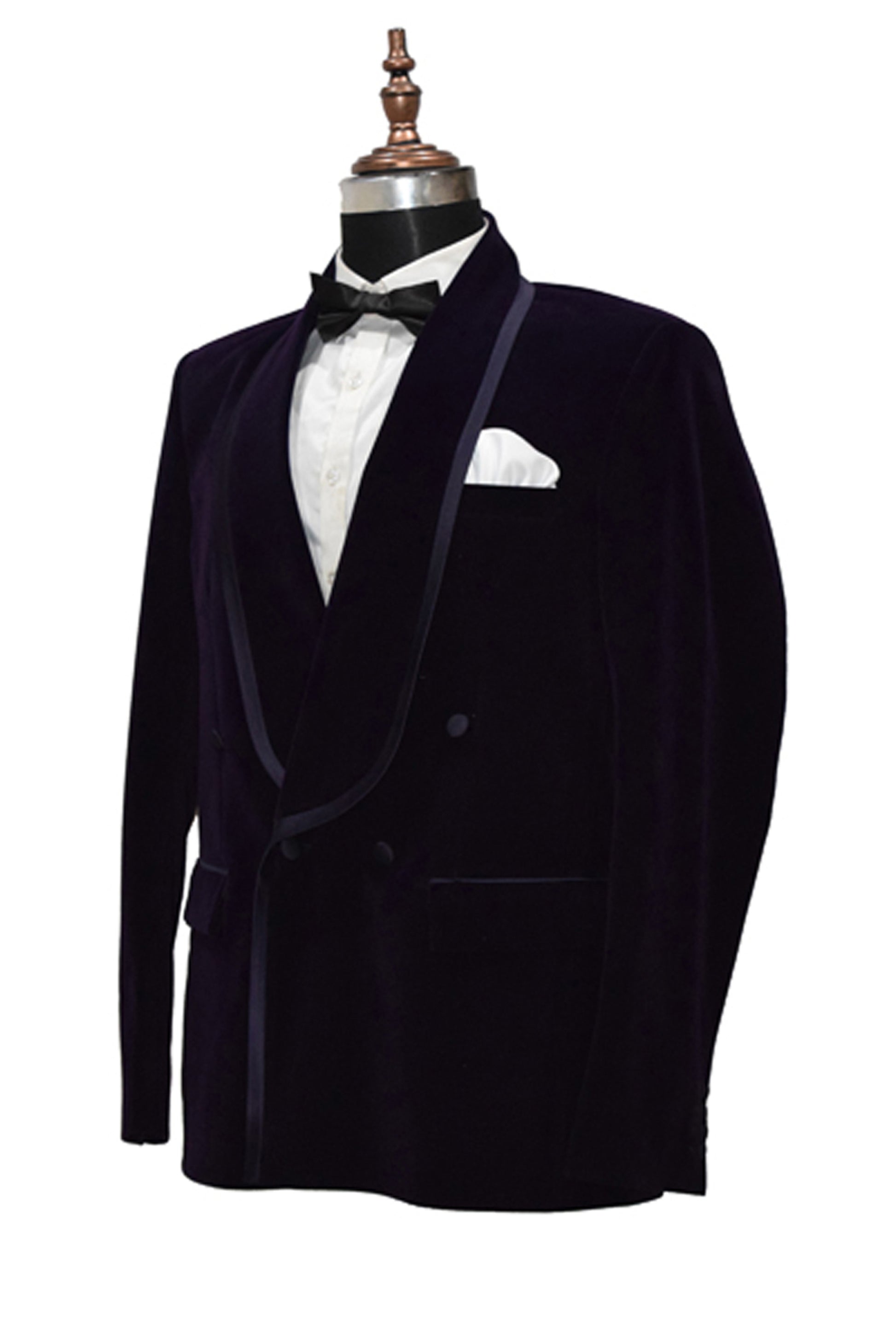 Men Purple Smoking Jacket Dinner Party Wear Coats - TrendsfashionIN
