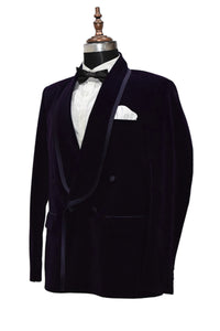 Men Purple Smoking Jacket Dinner Party Wear Coats - TrendsfashionIN