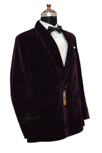 Man Purple Smoking Jackets Blazer Dinner Party Wear Blazer