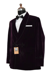 Man Purple Smoking Jackets Blazer Dinner Party Wear Blazer