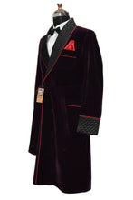 Load image into Gallery viewer, Man Purple Smoking Jacket Designer Party Wear Long Coat
