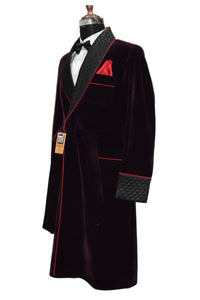 Man Purple Smoking Jacket Designer Party Wear Long Coat