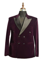 Load image into Gallery viewer, Men Purple Smoking Jacket Dinner Party Wear Blazer - TrendsfashionIN

