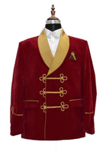 Load image into Gallery viewer, Men Red Smoking Jacket Dinner Party Wear Coats - TrendsfashionIN

