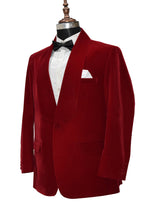 Load image into Gallery viewer, Men Red Smoking Jacket Dinner Party Wear Blazer - TrendsfashionIN
