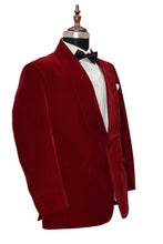 Load image into Gallery viewer, Men Red Smoking Jacket Dinner Party Wear Blazer - TrendsfashionIN
