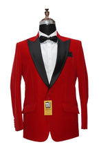 Load image into Gallery viewer, Men Red Smoking Jackets Dinner Party Wear Coats
