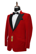 Load image into Gallery viewer, Men Red Smoking Jackets Dinner Party Wear Coats
