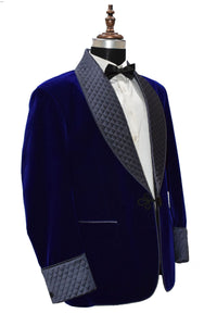 Men Red Smoking Jacket Dinner Party Wear Blazer - TrendsfashionIN