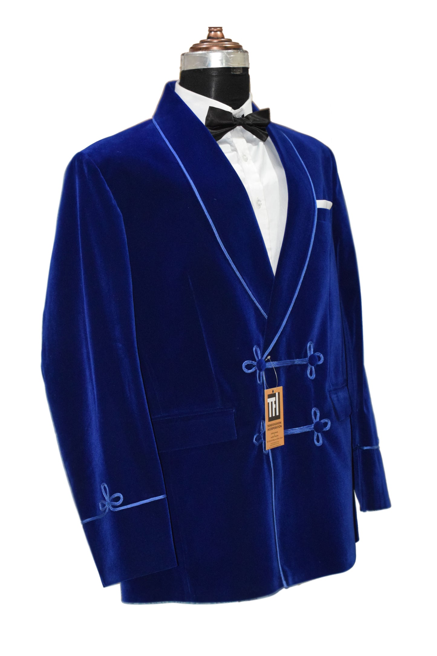 Men Royal Blue Smoking Jackets Dinner Party Wear Coats