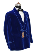 Load image into Gallery viewer, Man Royal Blue Smoking Jackets Dinner Party Wear Coats
