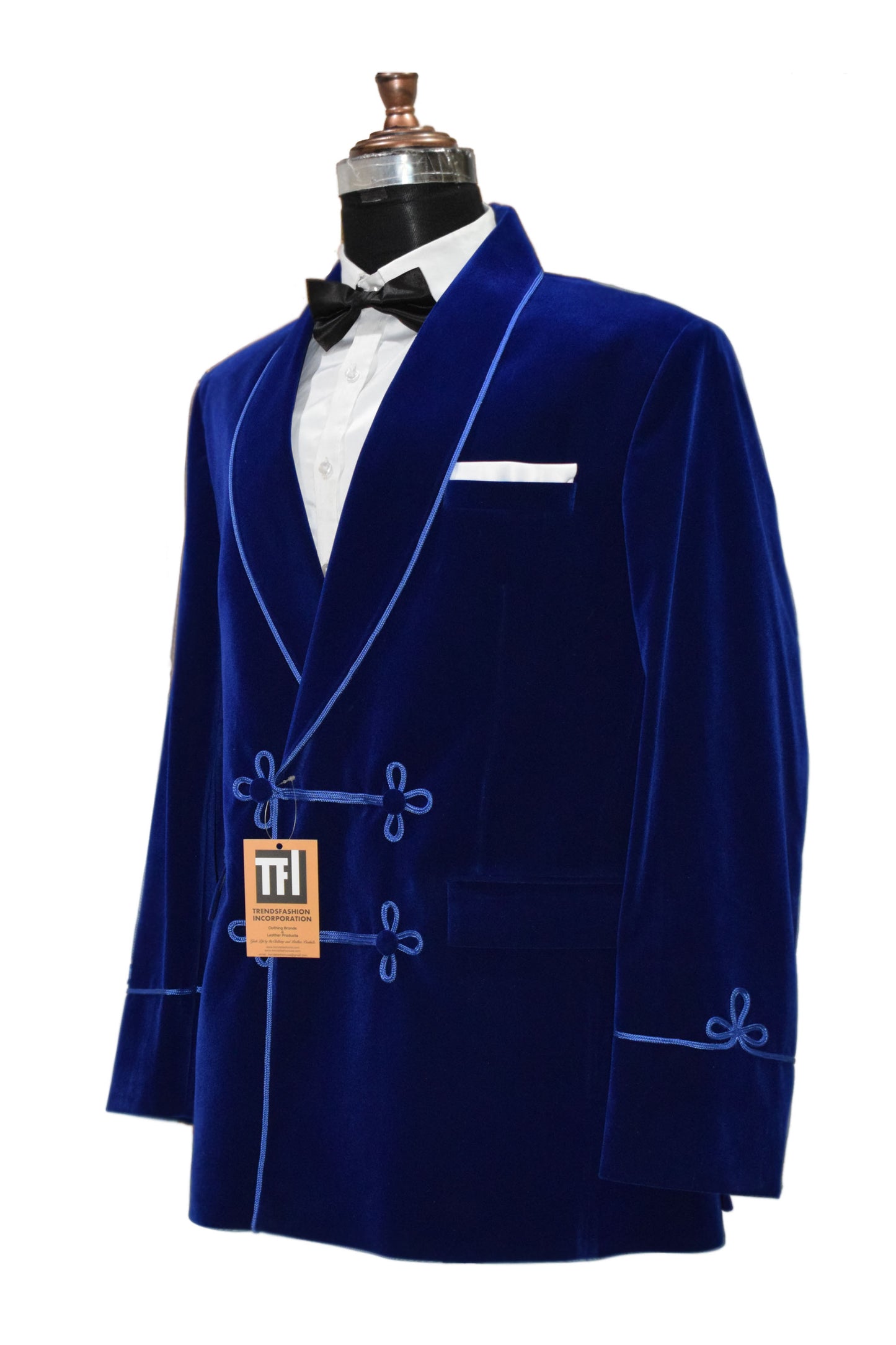 Men Royal Blue Smoking Jackets Dinner Party Wear Coats