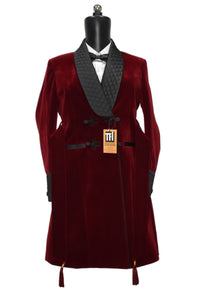 Women Maroon Smoking Jacket Designer Party Wear Long Coat