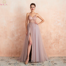 Load image into Gallery viewer, Women Pink Beaded Prom Dresses 2020 - TrendsfashionIN
