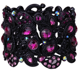 Stretch Bracelet Vintage Flower Crystal Women - TrendsfashionIN