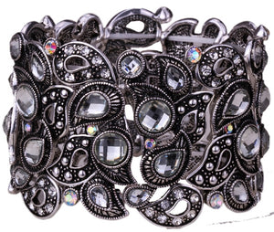 Stretch Bracelet Vintage Flower Crystal Women - TrendsfashionIN