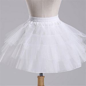 Top Quality Stock White Ballet Petticoat Tulle Ruffle Short Crinoline Bridal Petticoats Lady Girls Child Underskirt jupon - TrendsfashionIN