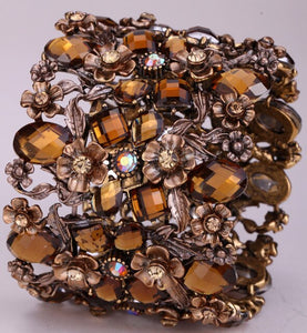 Flower Stretch Wide Bracelet Women Jewelry - TrendsfashionIN
