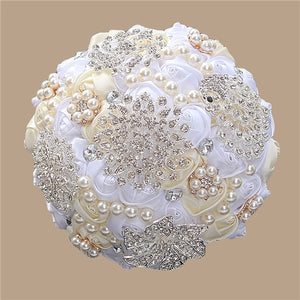 Bridal Crystal Brooch Stitch Wedding Bouquets - TrendsfashionIN