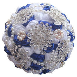 Bridal Crystal Brooch Stitch Wedding Bouquets - TrendsfashionIN
